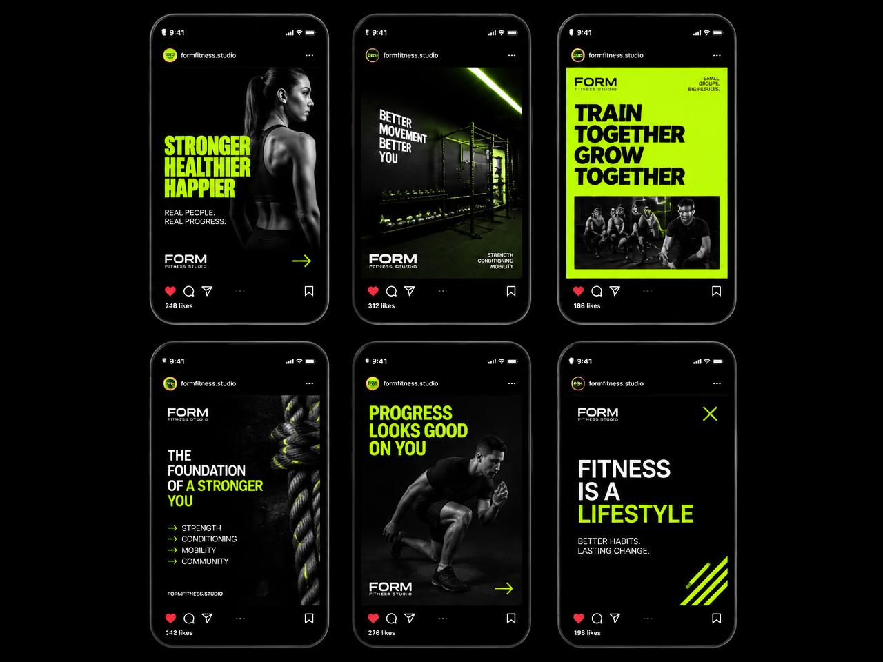Launch post series — Form Fitness (concept)